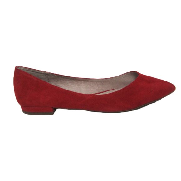 NEW Steven by Steve Madden Size 8 Red Suede Leather Pointy Toe Flats Slip On - Picture 2 of 10